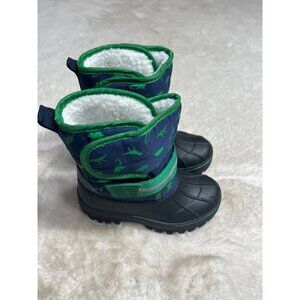 Lily & Dan dinosaur snow boots kids toddler size 9/10